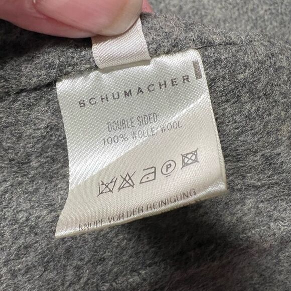 Vintage SCHUMACHER Grey Wool Crop Jacket Womens Sz M - Picture 10 of 10